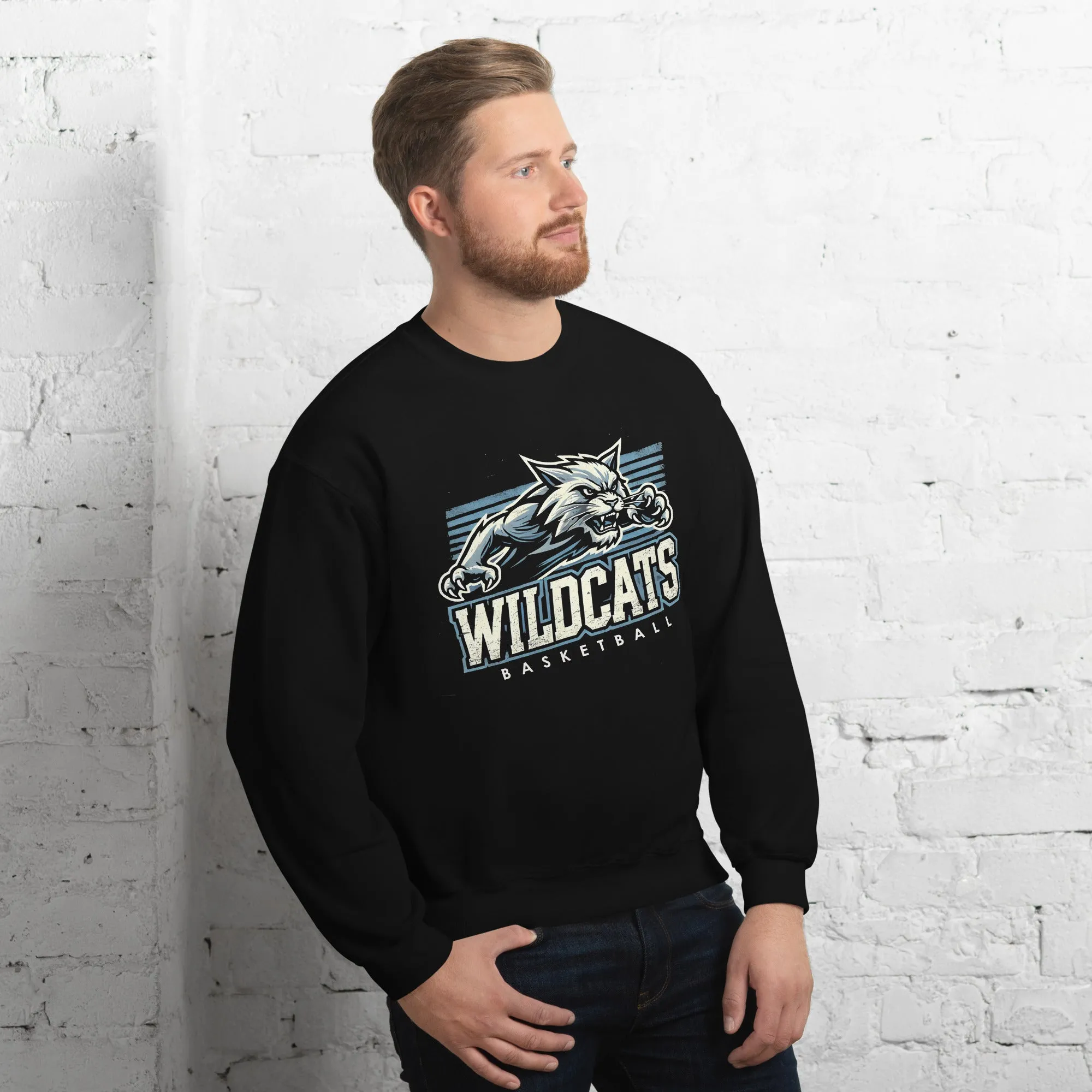 Wildcats Basketball Vintage College Sweatshirt