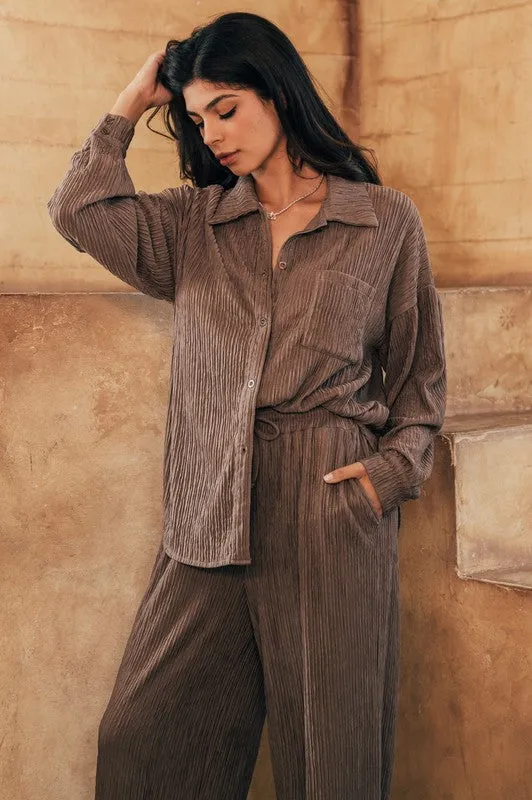 Zoe- coco pleated 2 piece set