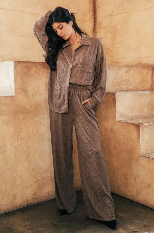 Zoe- coco pleated 2 piece set